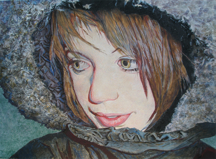 Egg tempera on gesso painting  - title 'Charlotte'